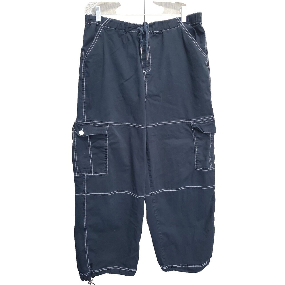 Almost Famous All-Gender Wide-Leg Cargo Pull-On Pants Streetwear Grunge Size XL